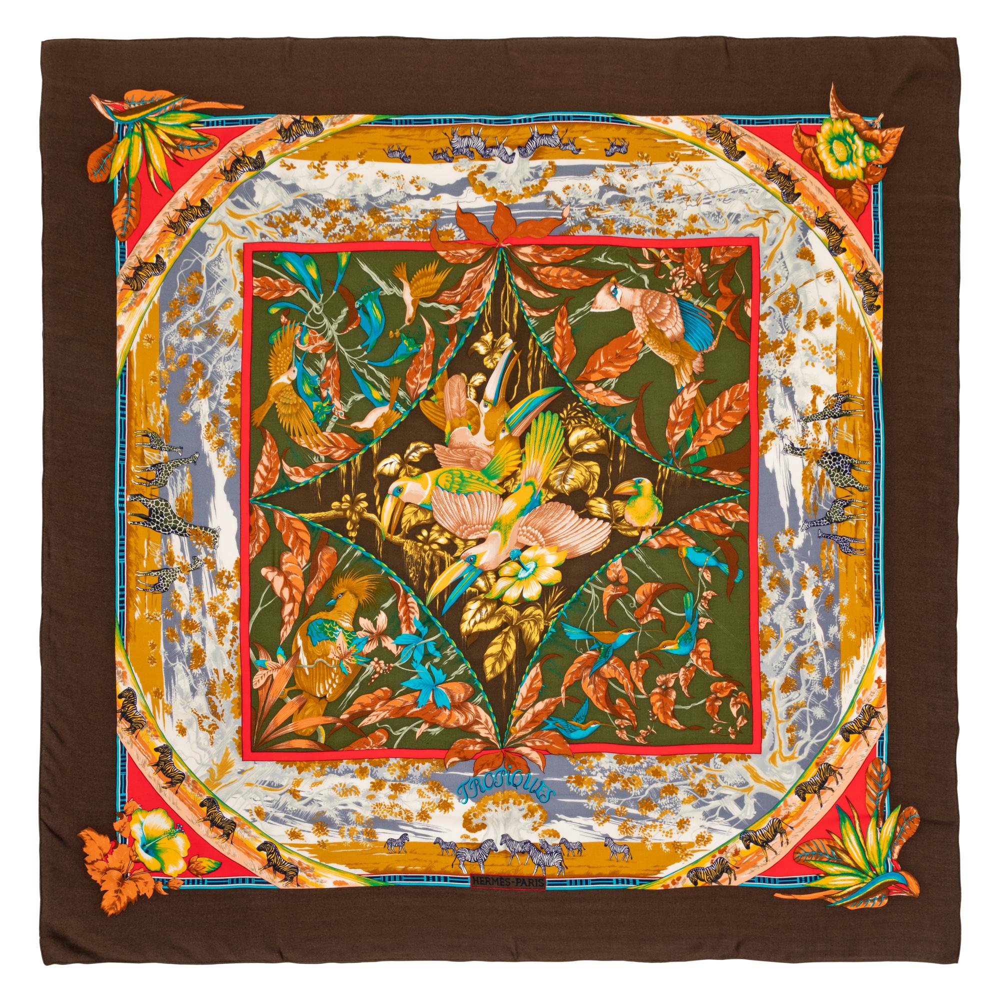 Hermès 140cm Silk Cashmere Shawl