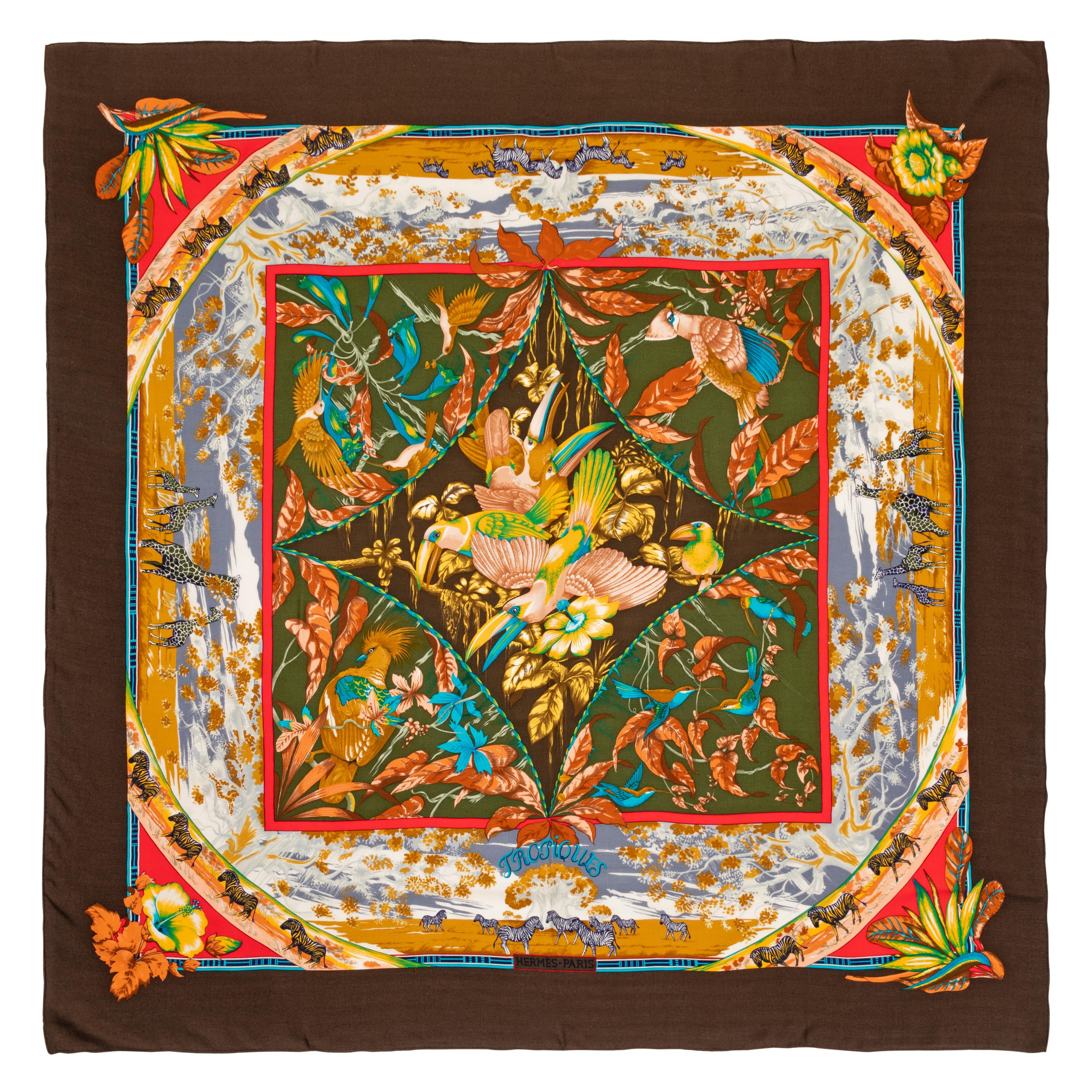 Hermès 140cm Silk Cashmere Shawl