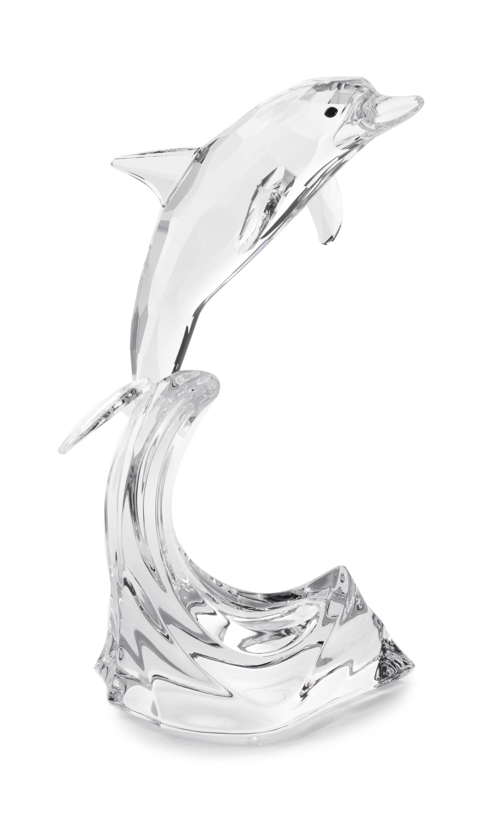 A Swarovski Model of a Dolphin Height 8 1/4 inches.