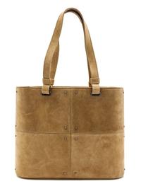 A Tod's Tan Suede Tote Bag, 13 x 10 1/2 x 4 inches.
