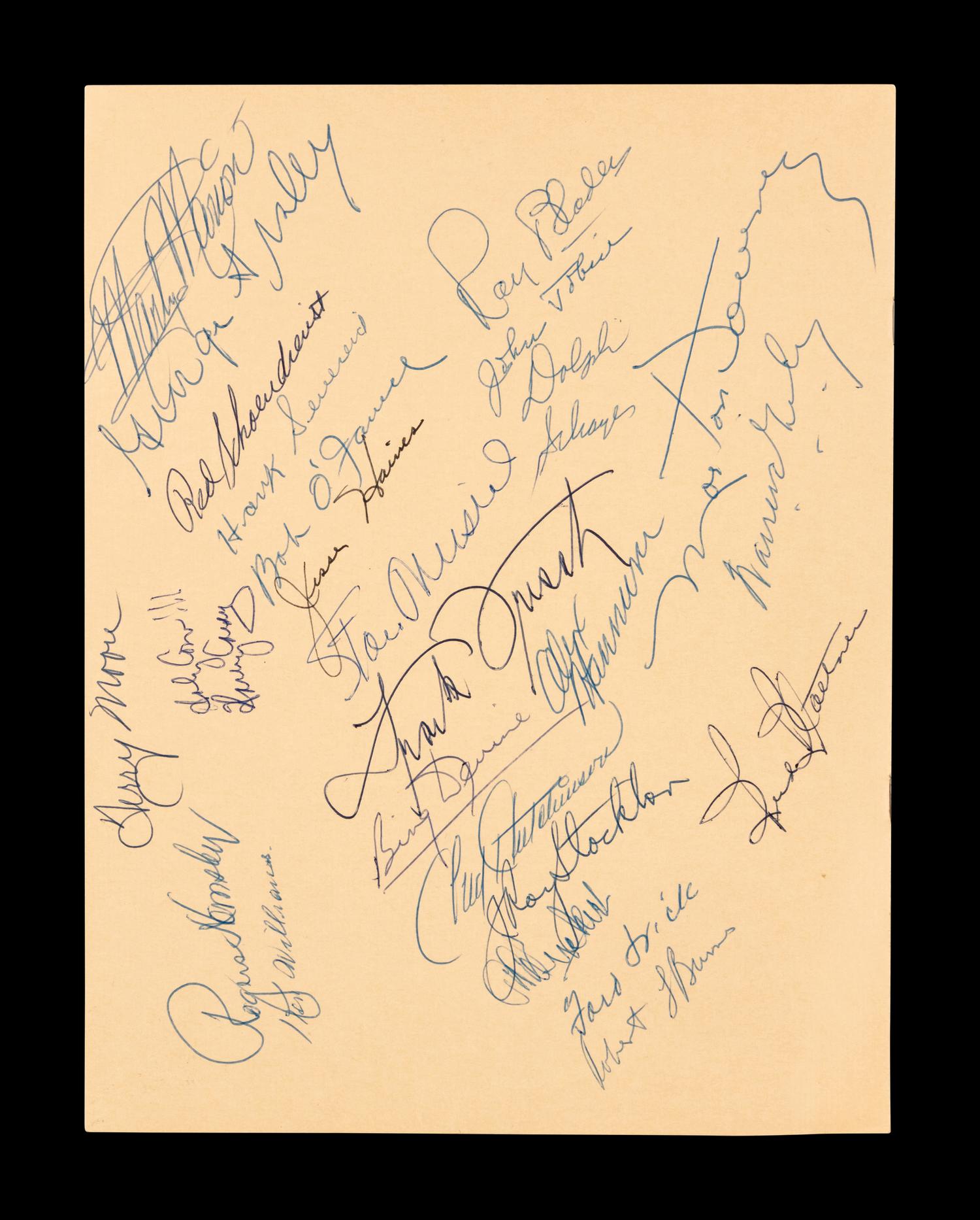A Multi Signed Vintage 1958 Baseball Writers Dinner Program Featuring Hall of Famers and Notables (Beckett Authentication Services)