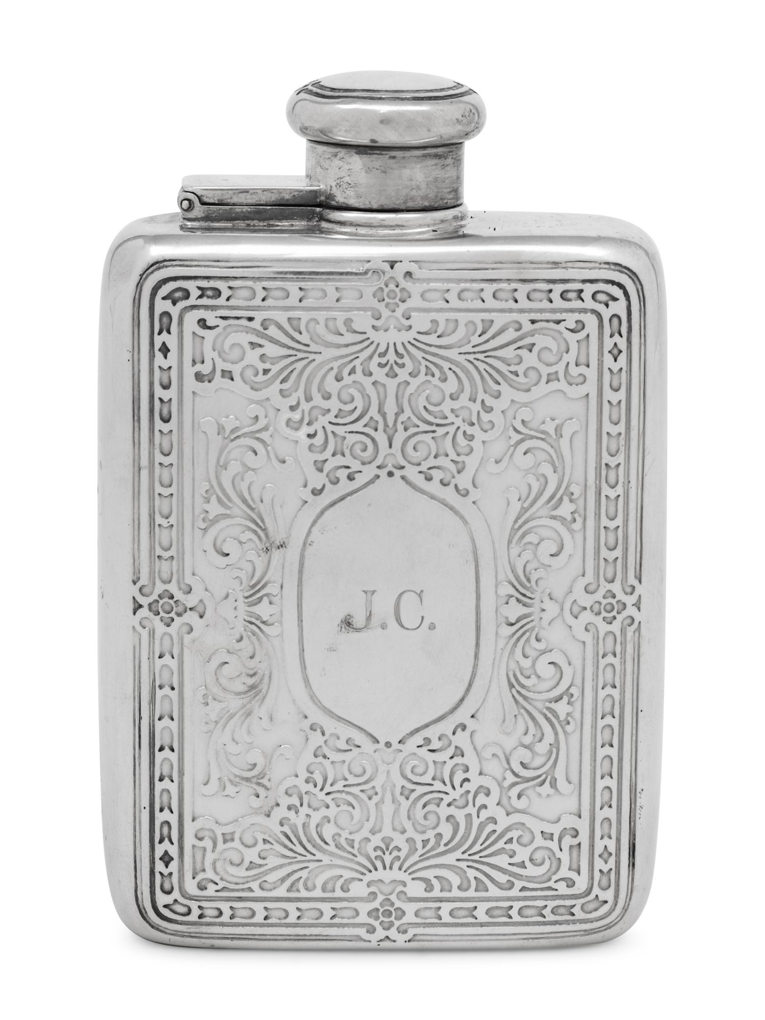 A Tiffany and Co. Silver Flask