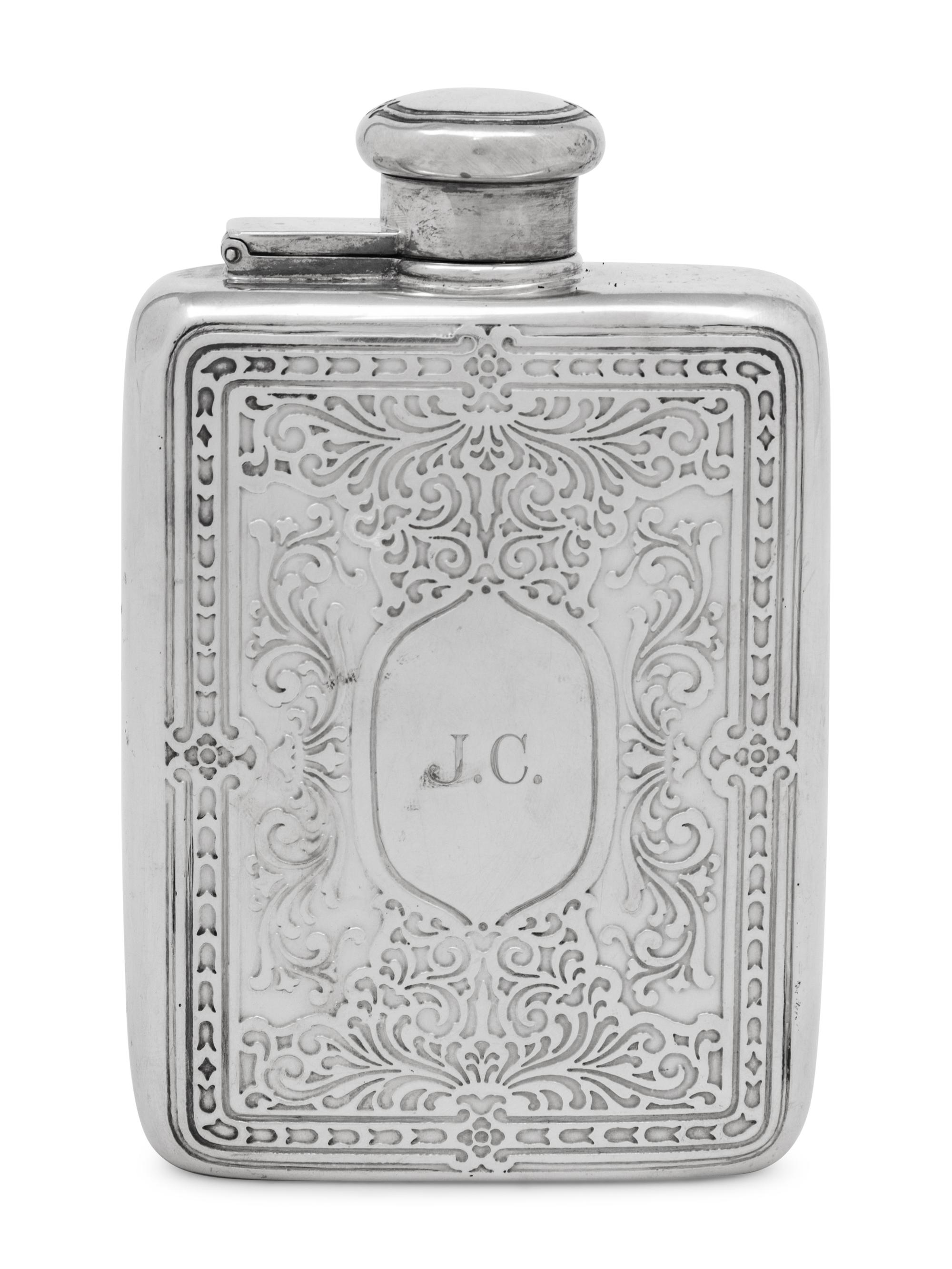 A Tiffany and Co. Silver Flask