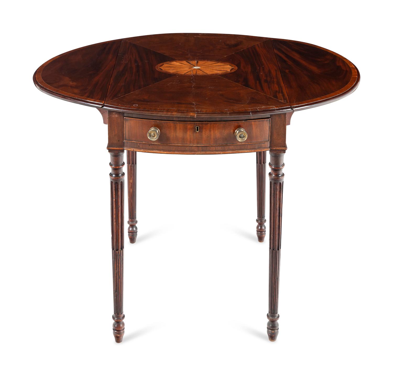 A George III Mahogany and Parquetry Pembroke Table