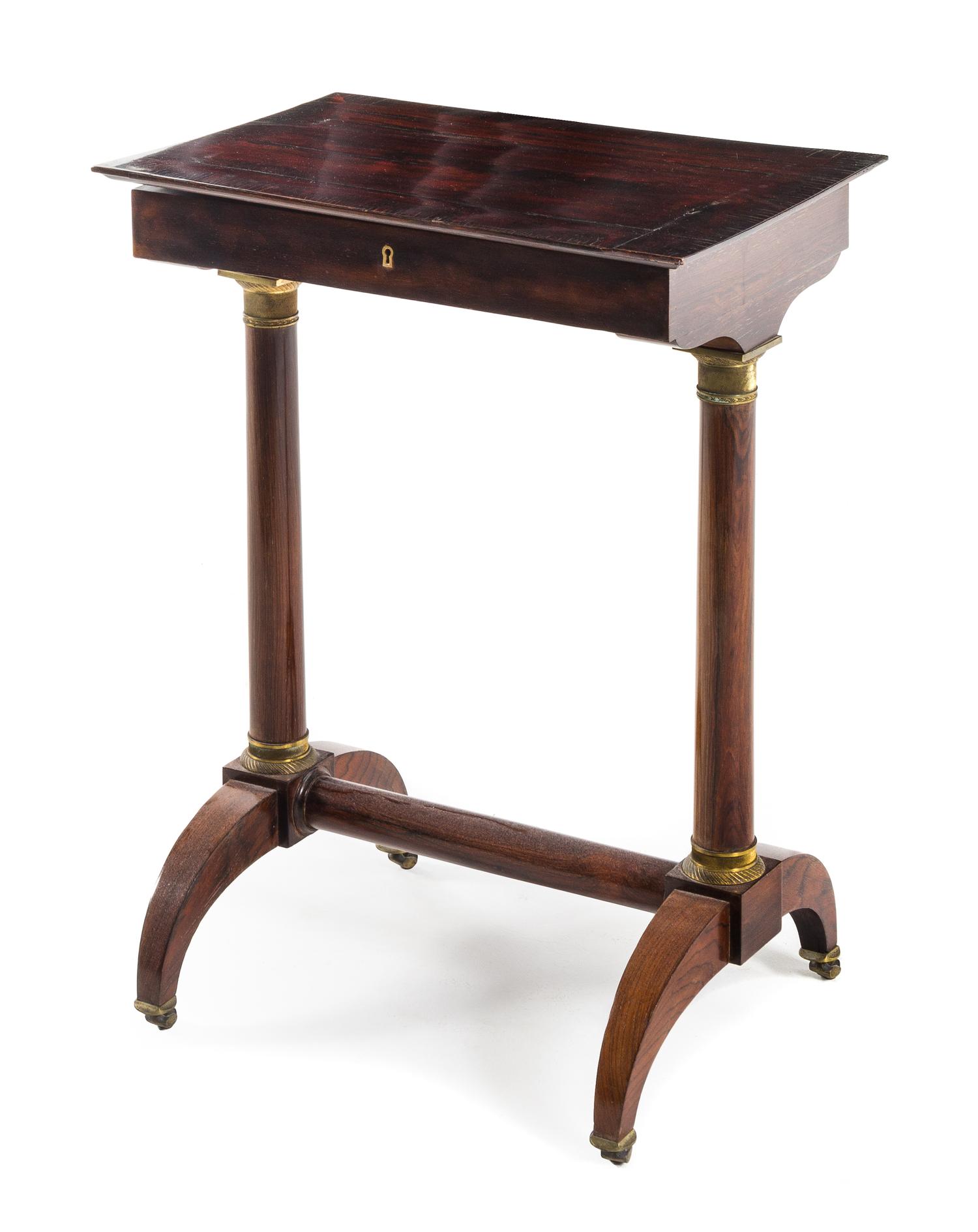 A Neoclassical Rosewood Dressing Table Height 20 1/4 x width 21 x depth 13 3/4 inches. — EARLY 19TH CENTURY