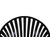 A Spring Steel Garden Table and Eight Chairs by Francois Carre