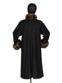 J. Mendel Coat With Sable Fur Trim and Sheared Mink Lining