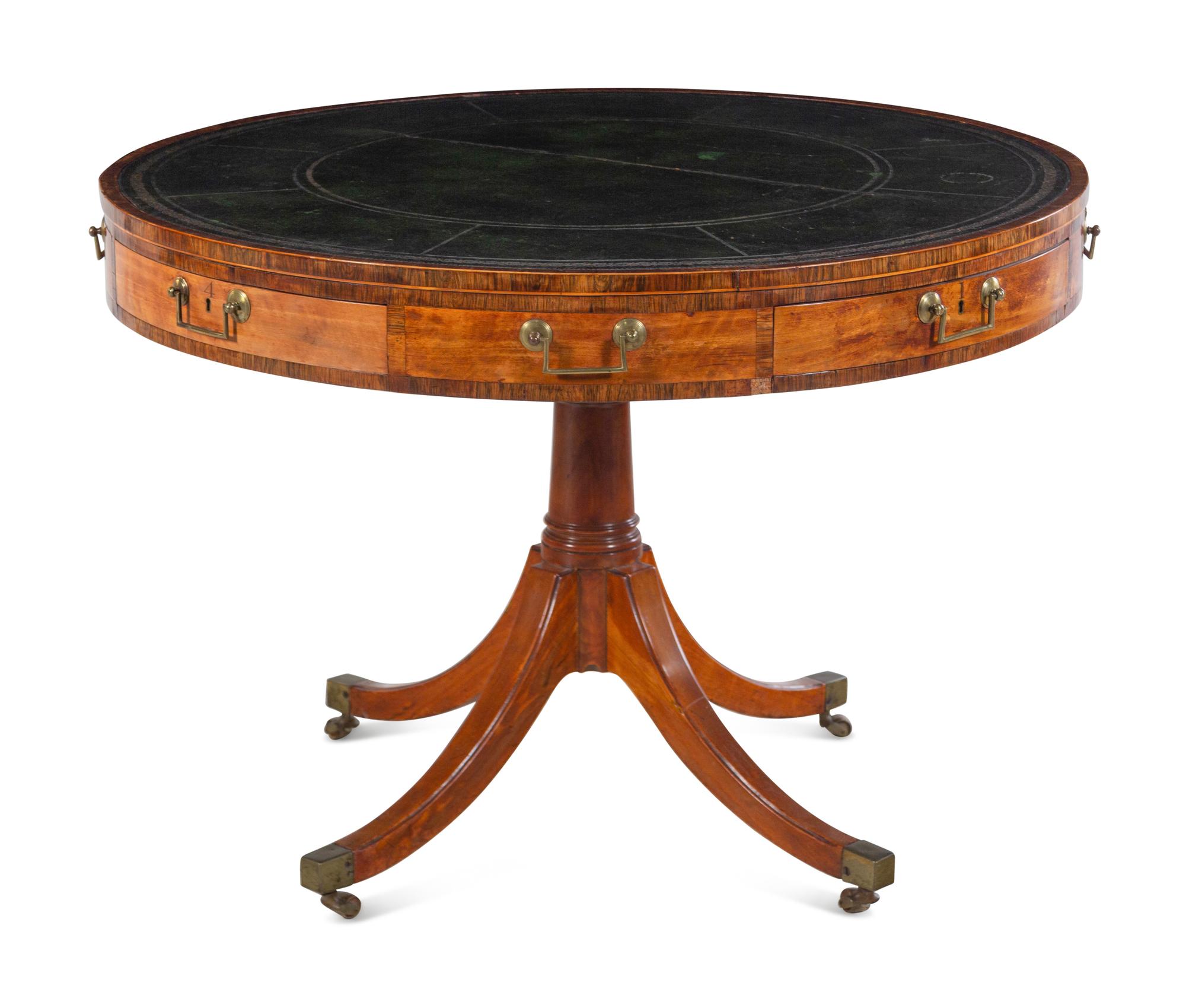 A Regency Mahogany Drum Table