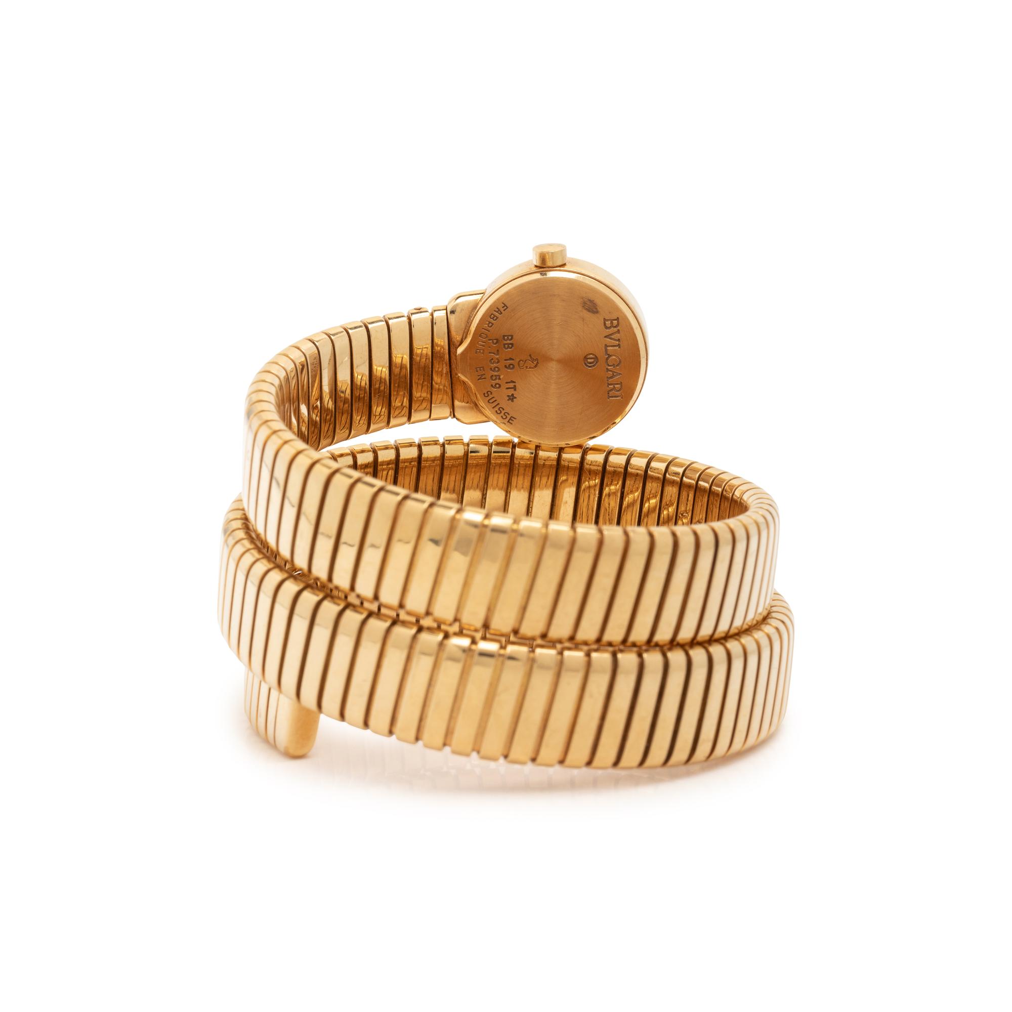 BULGARI, YELLOW GOLD 'SERPENTI' TUBOGAS WATCH