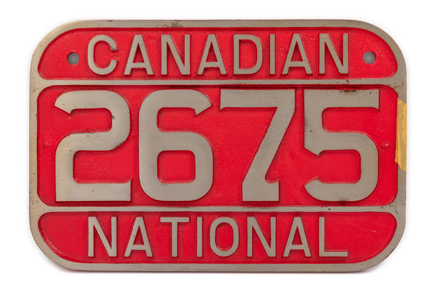A Canadian National Rail Painted Bronze Locomotive Badge