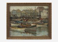 Frederick J. Mulhaupt (American, 1871-1938) - Grey Day and Guinea Boats, Gloucester