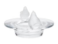 A Lalique Deux Moineaux Centerpiece