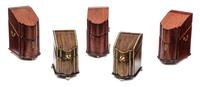 A Group of Five Cutlery Boxes, Dennis Jenvey and Robert Callahan, comprising three examples by Dennis Jenvey and two inlaid examples by