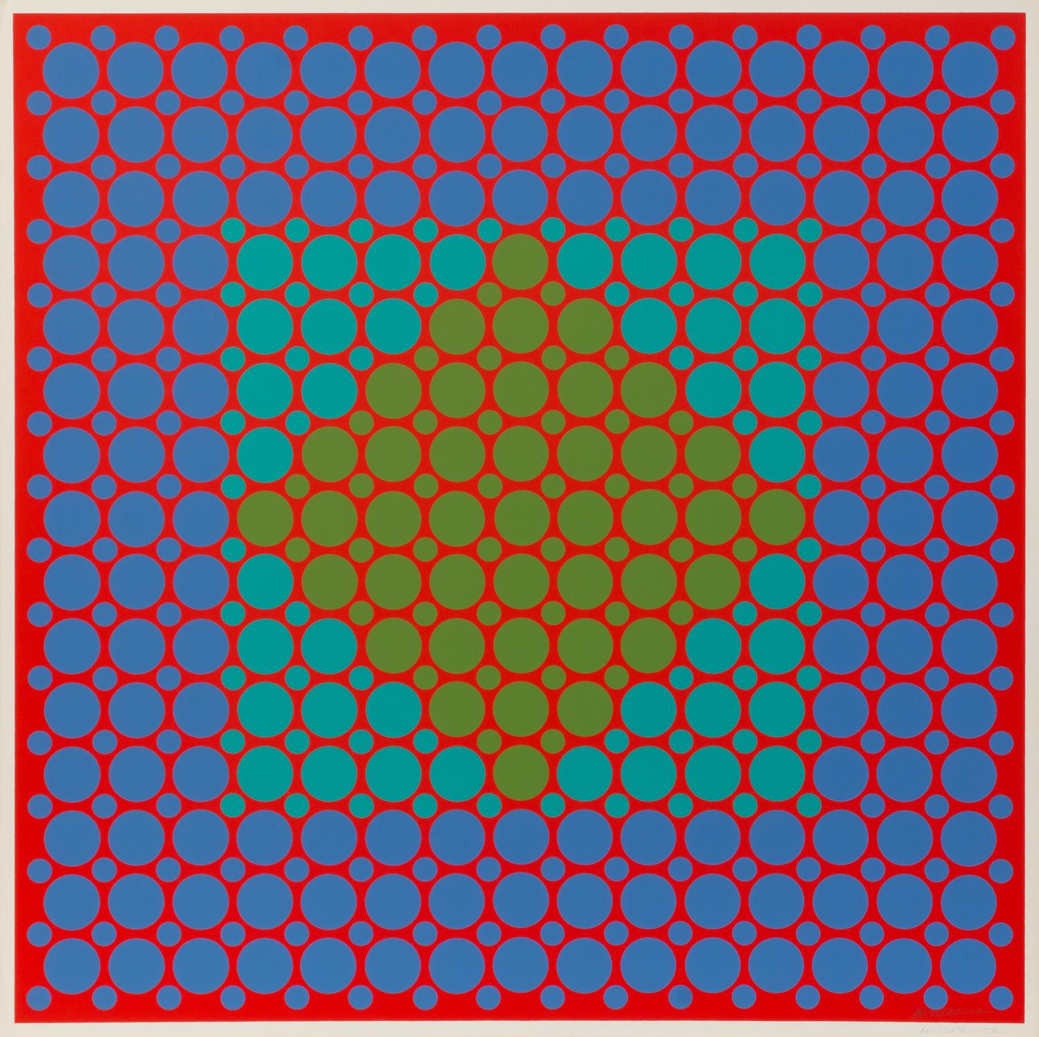 Richard Anuszkiewicz, (American, b. 1930), Richard Anuszkiewicz: 1965 6 Seritypien