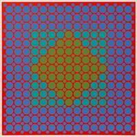Richard Anuszkiewicz, (American, b. 1930), Richard Anuszkiewicz: 1965 6 Seritypien