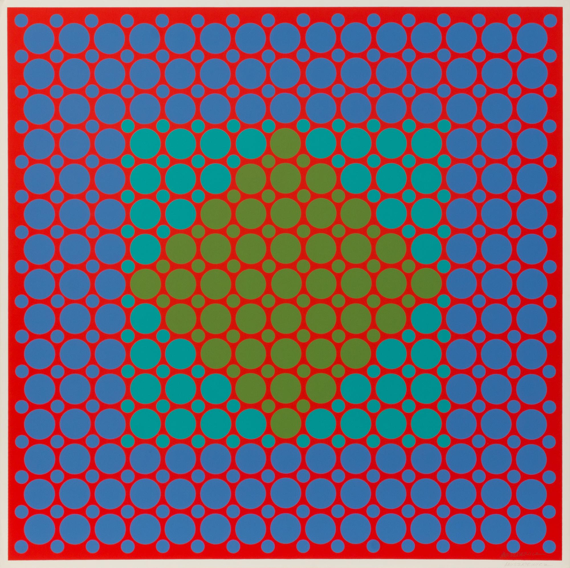 Richard Anuszkiewicz, (American, b. 1930), Richard Anuszkiewicz: 1965 6 Seritypien