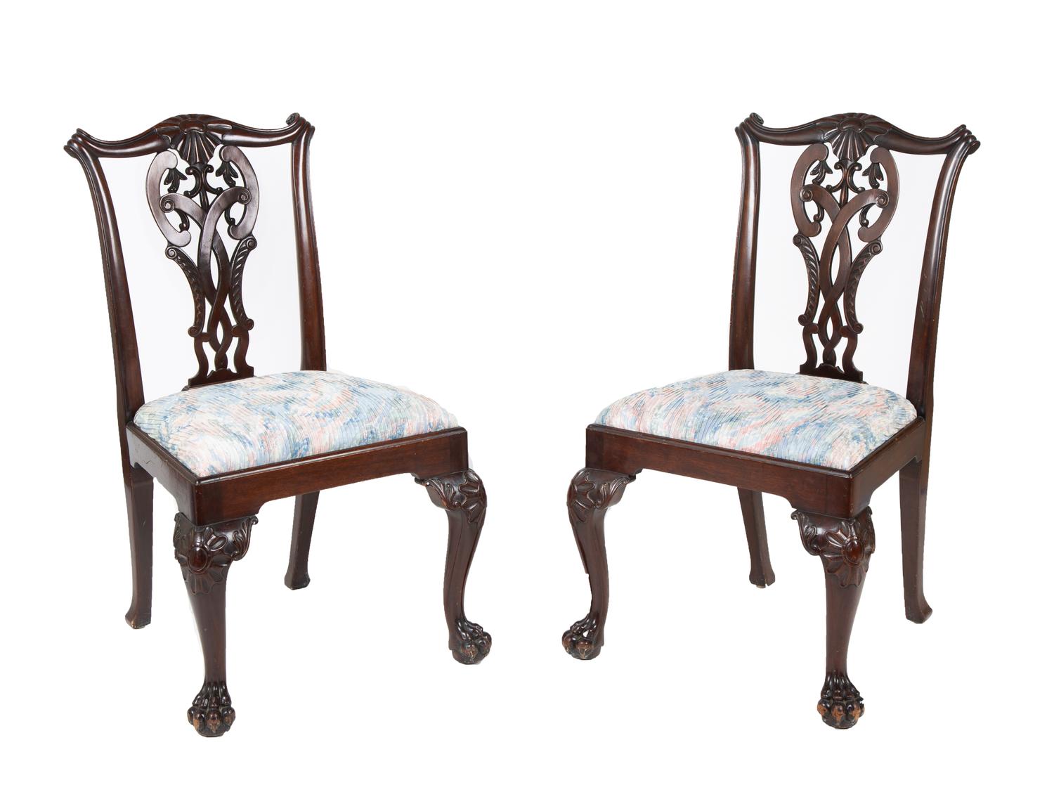 A Set of Six Chippendale Style Dining Chairs — 19TH CENTURY