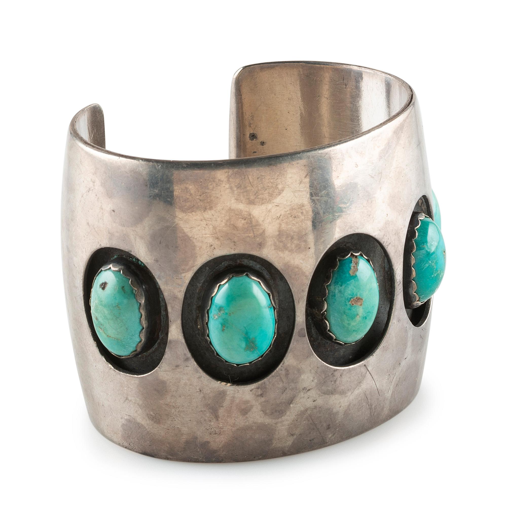 Silver and Turquoise Cuff Bracelet