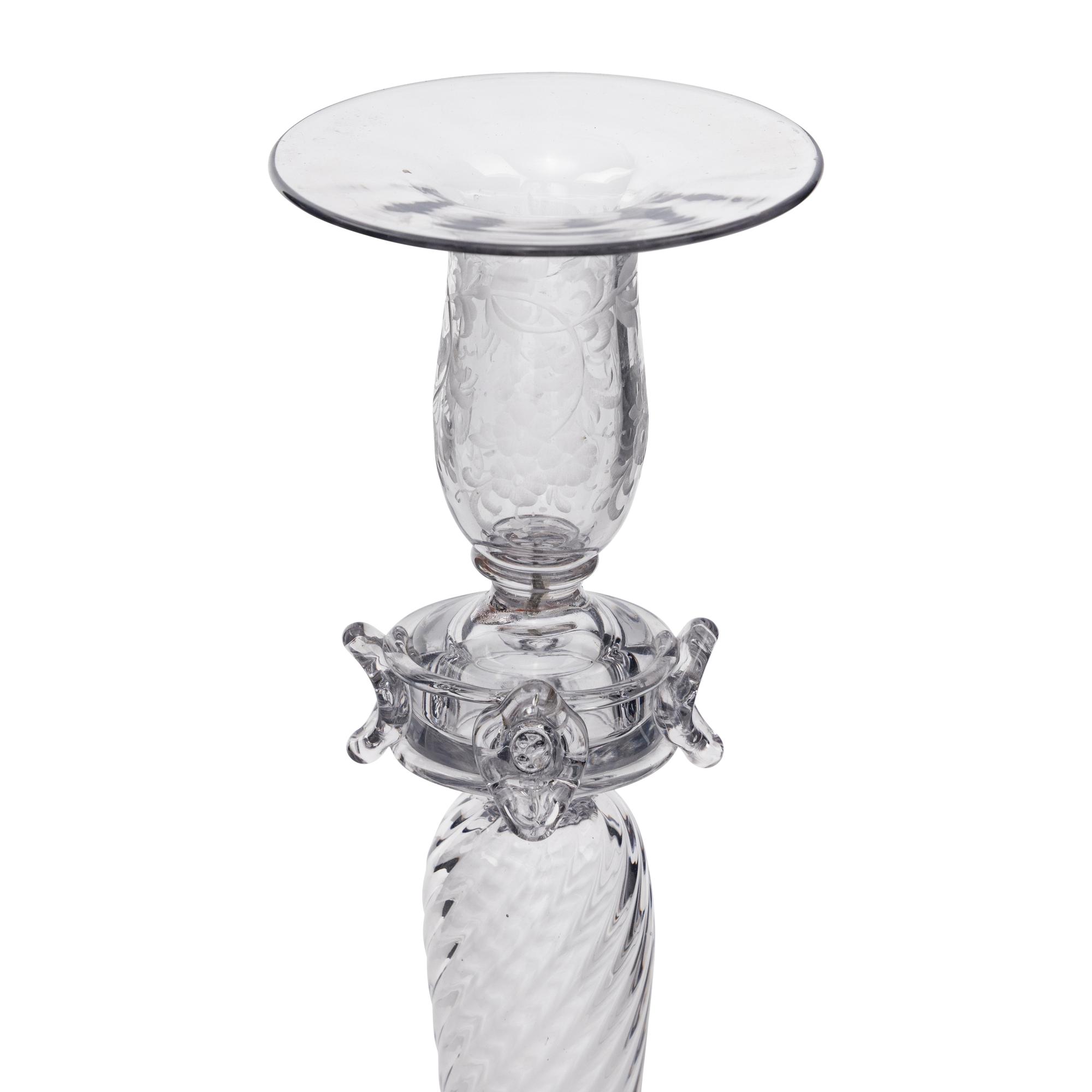 Pair of Murano Glass Candlesticks
