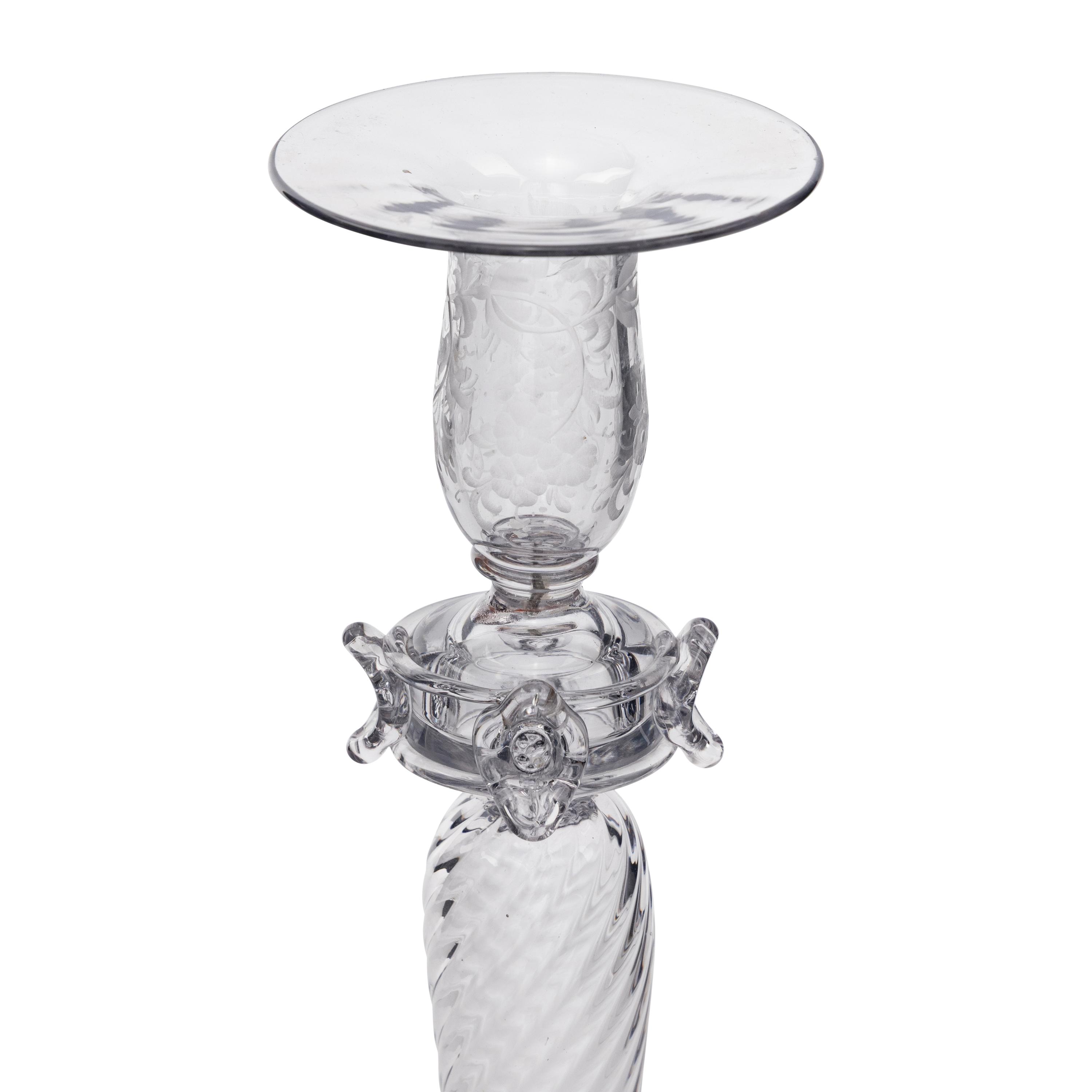 Pair of Murano Glass Candlesticks