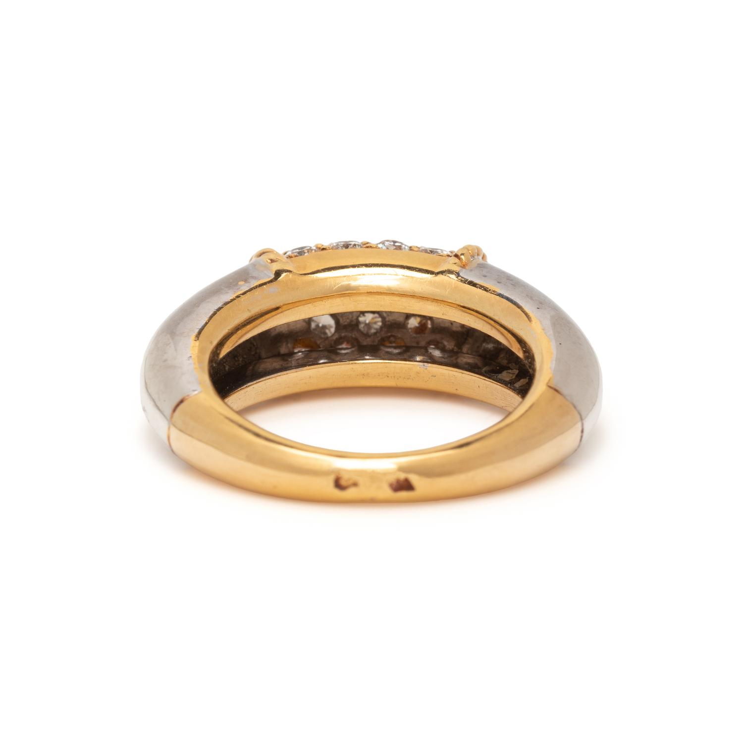 VAN CLEEF & ARPELS, BICOLOR GOLD AND DIAMOND 'PHILIPPINE' RING