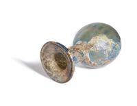 A Roman Blue Glass Flask