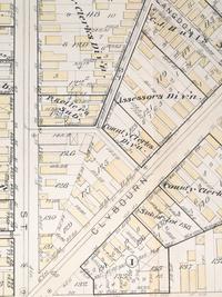 A group of 5 maps of Chicago streets, comprising: