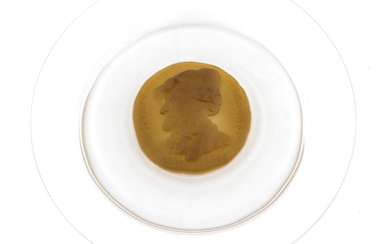 Four Daum Glass Articles and a Plate — 20TH CENTURY