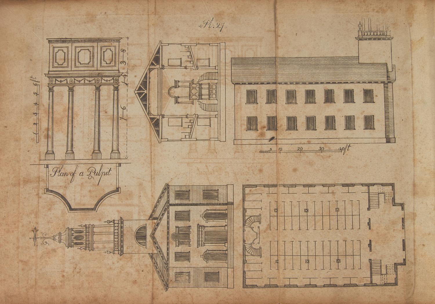 [Architecture] Benjamin, Asher. The Country Builder's Assistant: Containing a Collection of New Designs of Carpentry and Architecture...