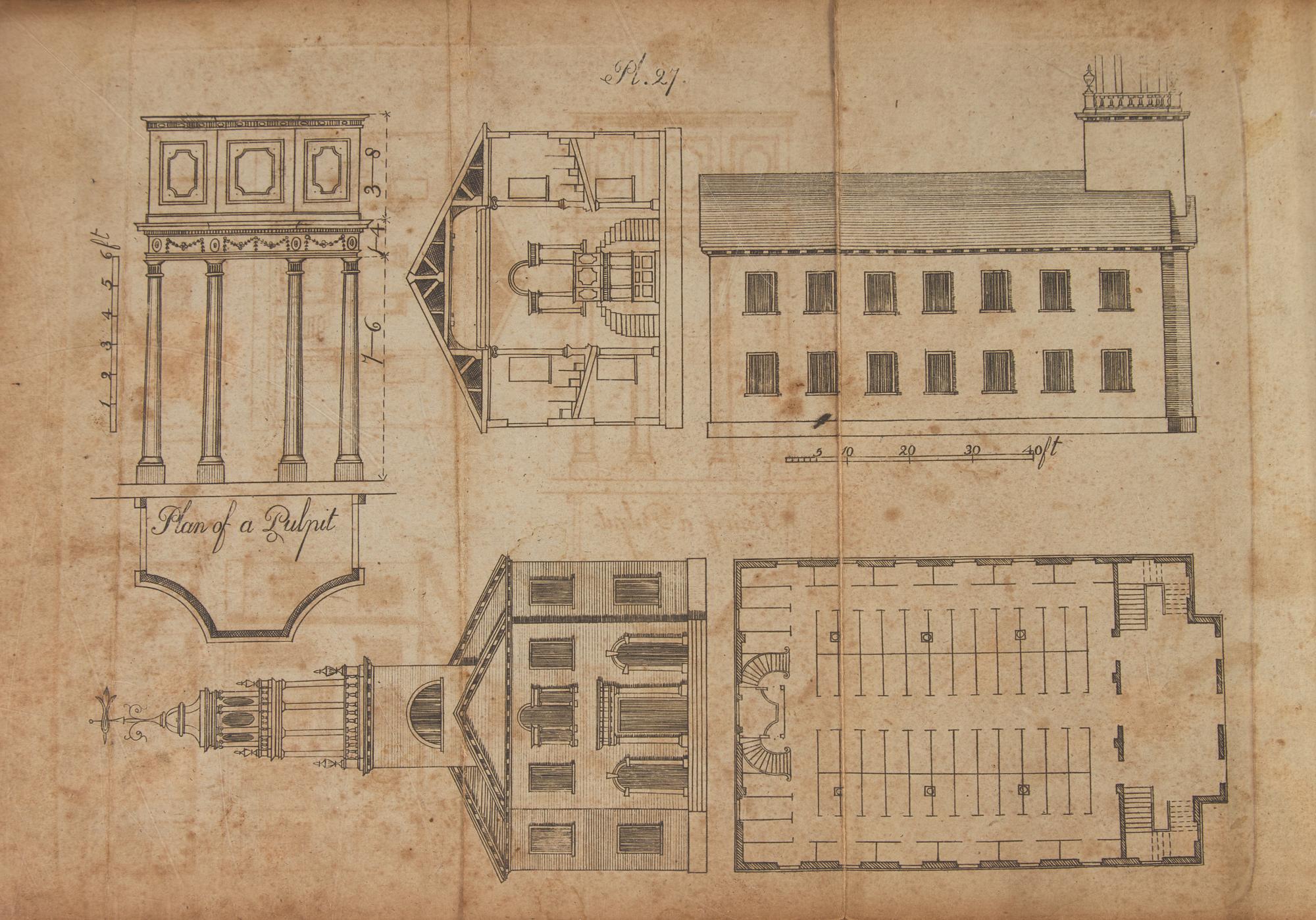 [Architecture] Benjamin, Asher. The Country Builder's Assistant: Containing a Collection of New Designs of Carpentry and Architecture...