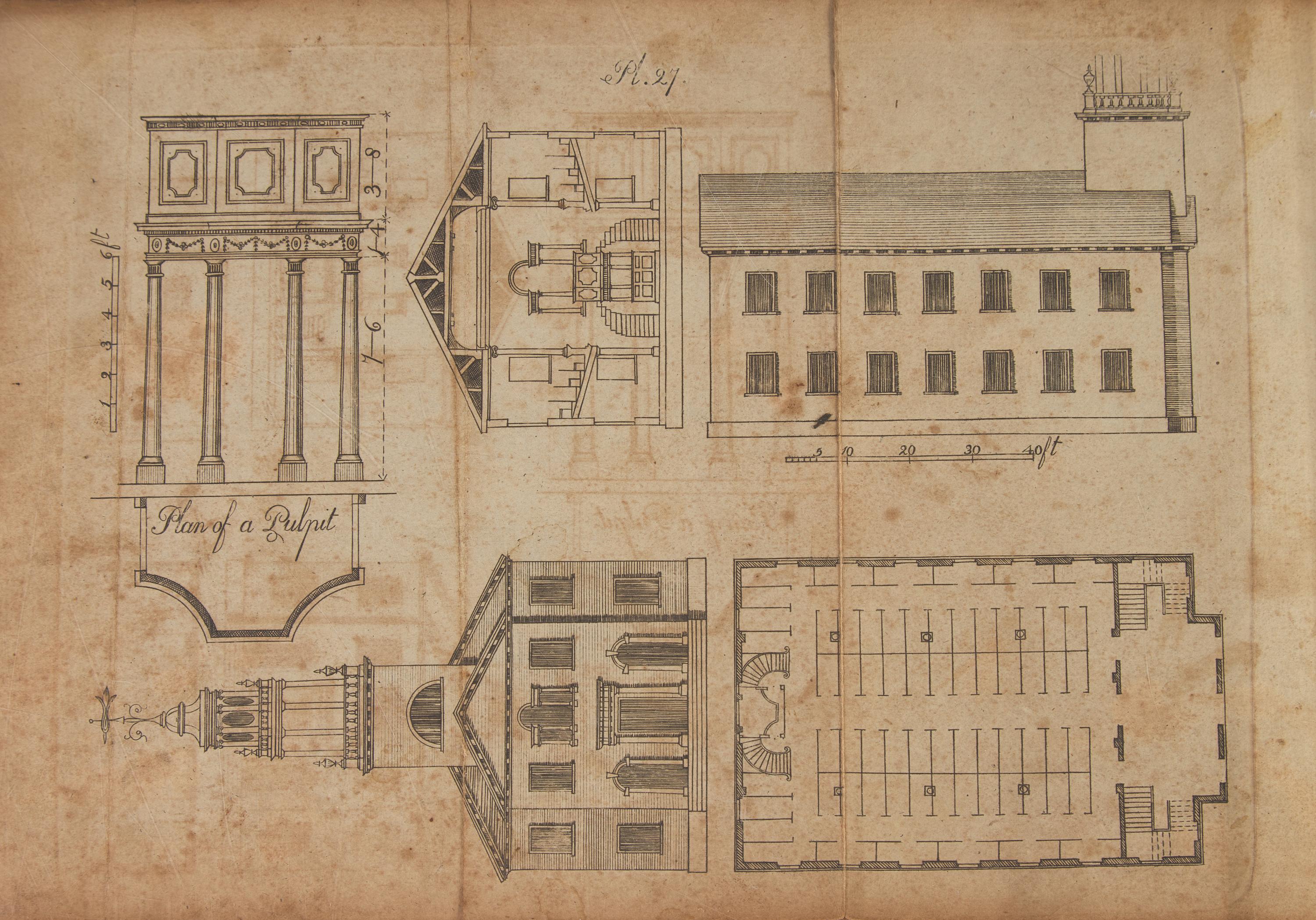 [Architecture] Benjamin, Asher. The Country Builder's Assistant: Containing a Collection of New Designs of Carpentry and Architecture...