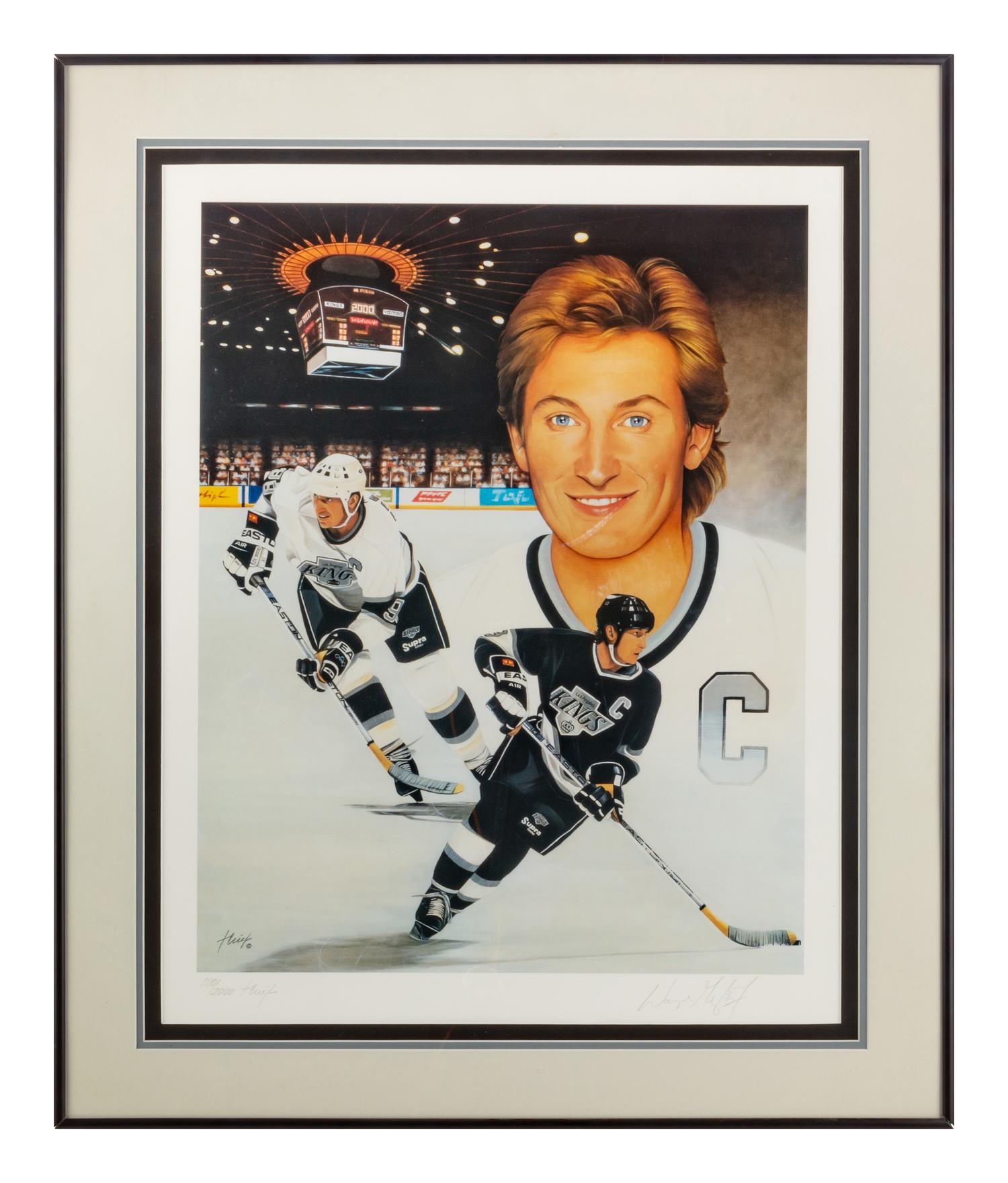 A Large Group of Hockey Hall of Fame Signed Artworks Including Wayne Gretzky and Mario Lemieux