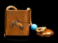 A Small Gold Lacquer Three-Case Inro