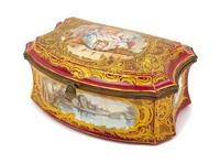 A Sevres Style Porcelain Table Casket Width 12 1/2 inches. — LATE 19TH/EARLY 20TH CENTURY