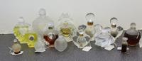 A Collection of Fifteen French Glass Perfume Bottles. Height of tallest 5 1/2 inches.