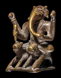 An Indian Bronze Figure of Ganesha