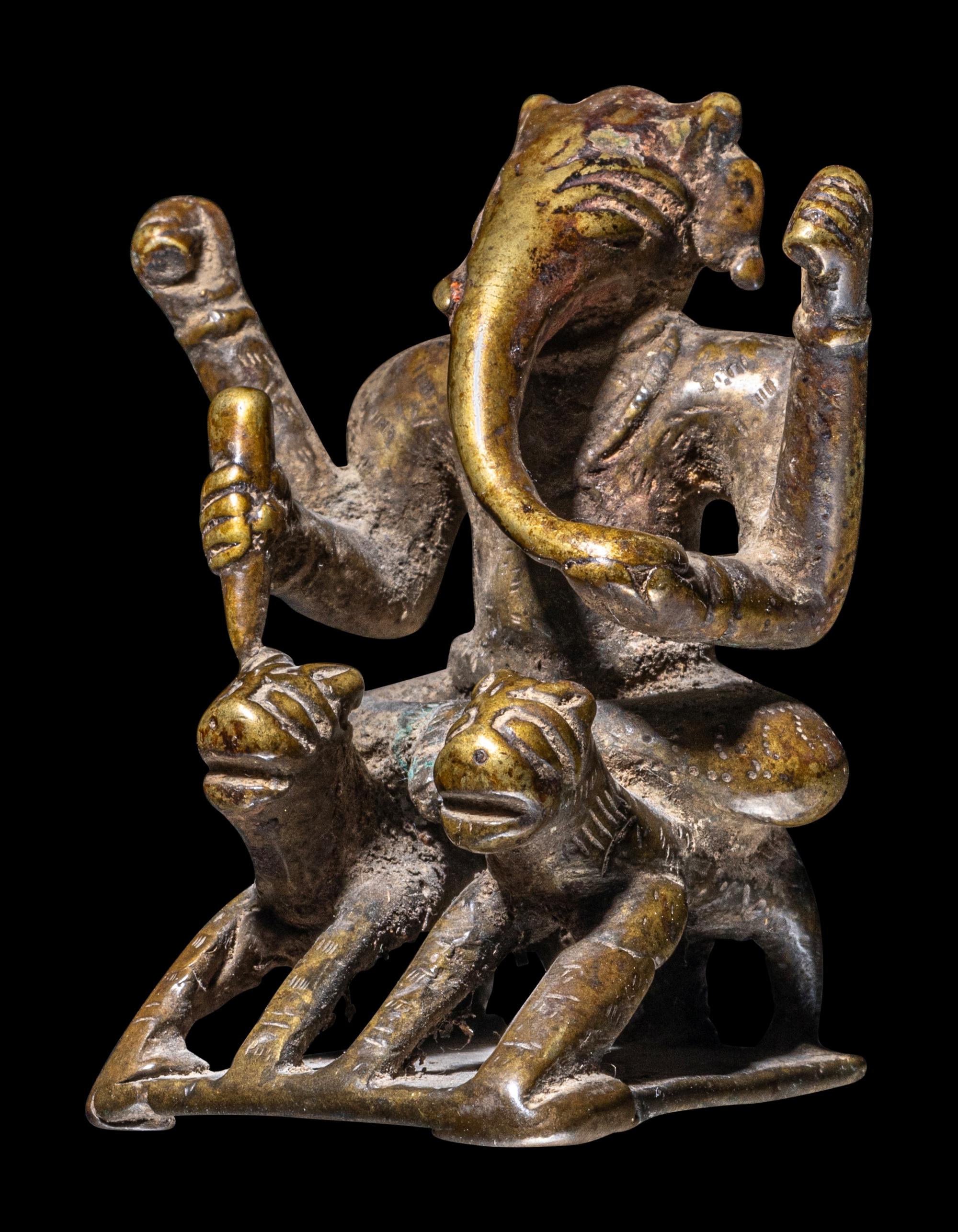 An Indian Bronze Figure of Ganesha