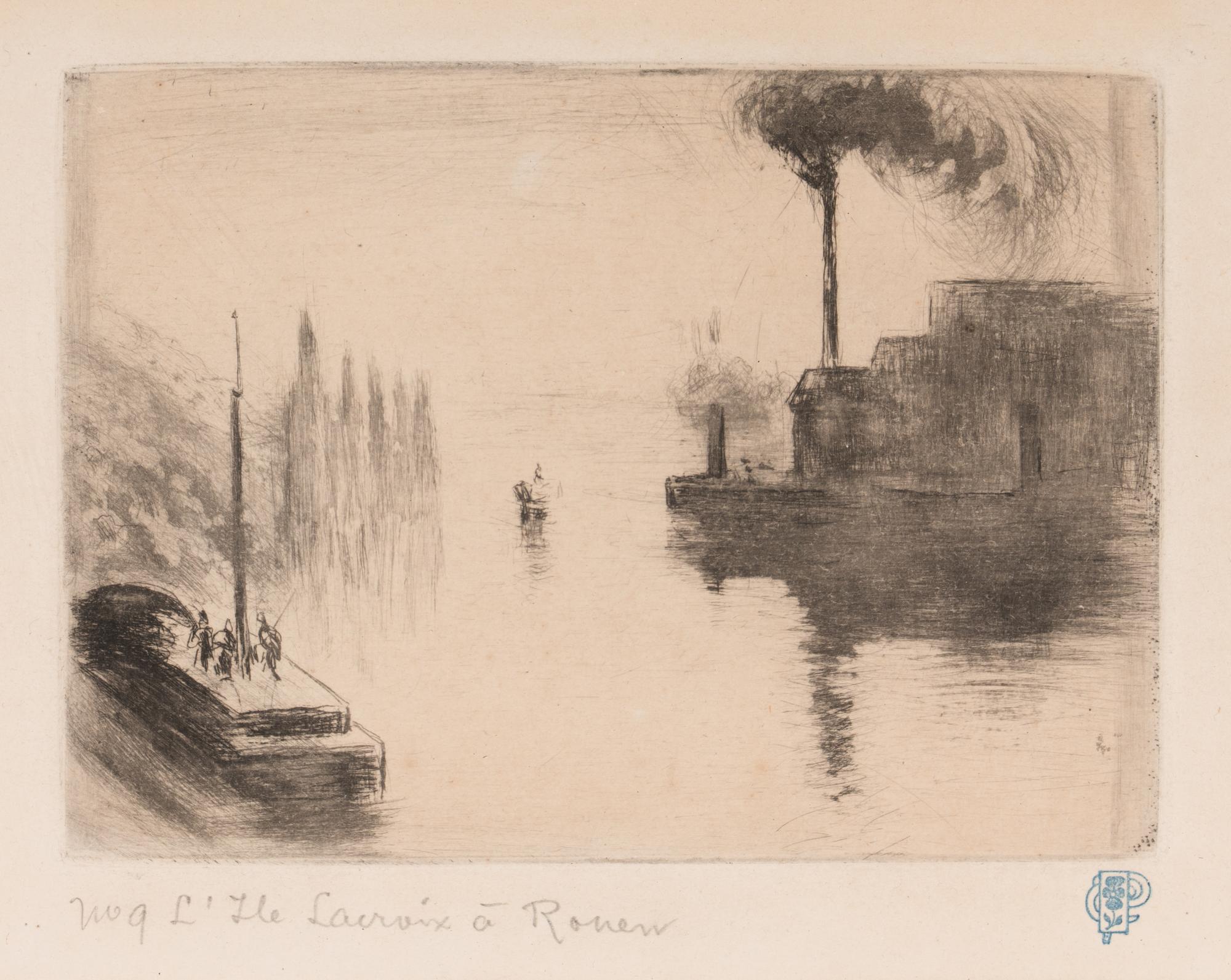 L’île Lacroix, Rouen, 1887; printed 1907 (second state)
