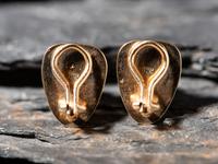 18K Gold and Malachite Clip Earrings