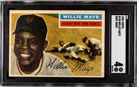 A 1956 Topps Willie Mays Baseball Card No. 130 Gray Back (SGC 4 VG-EX)