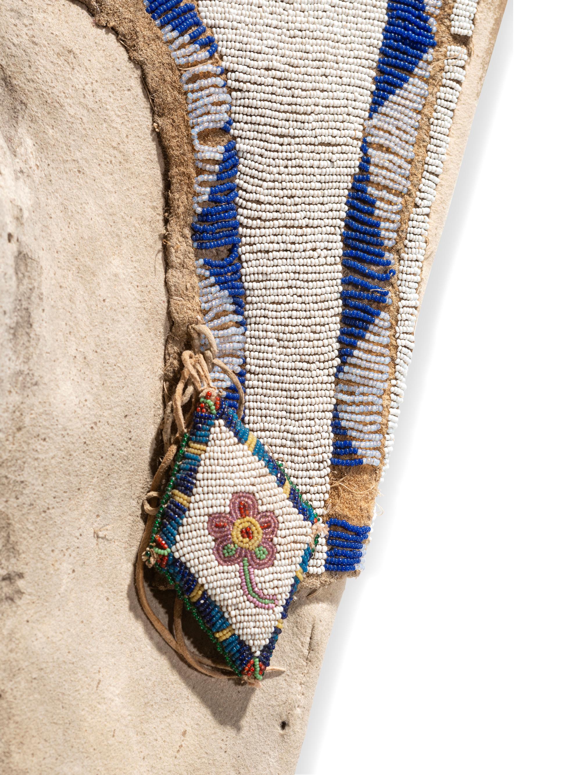 Plateau Child's Beaded Hide Cradleboard