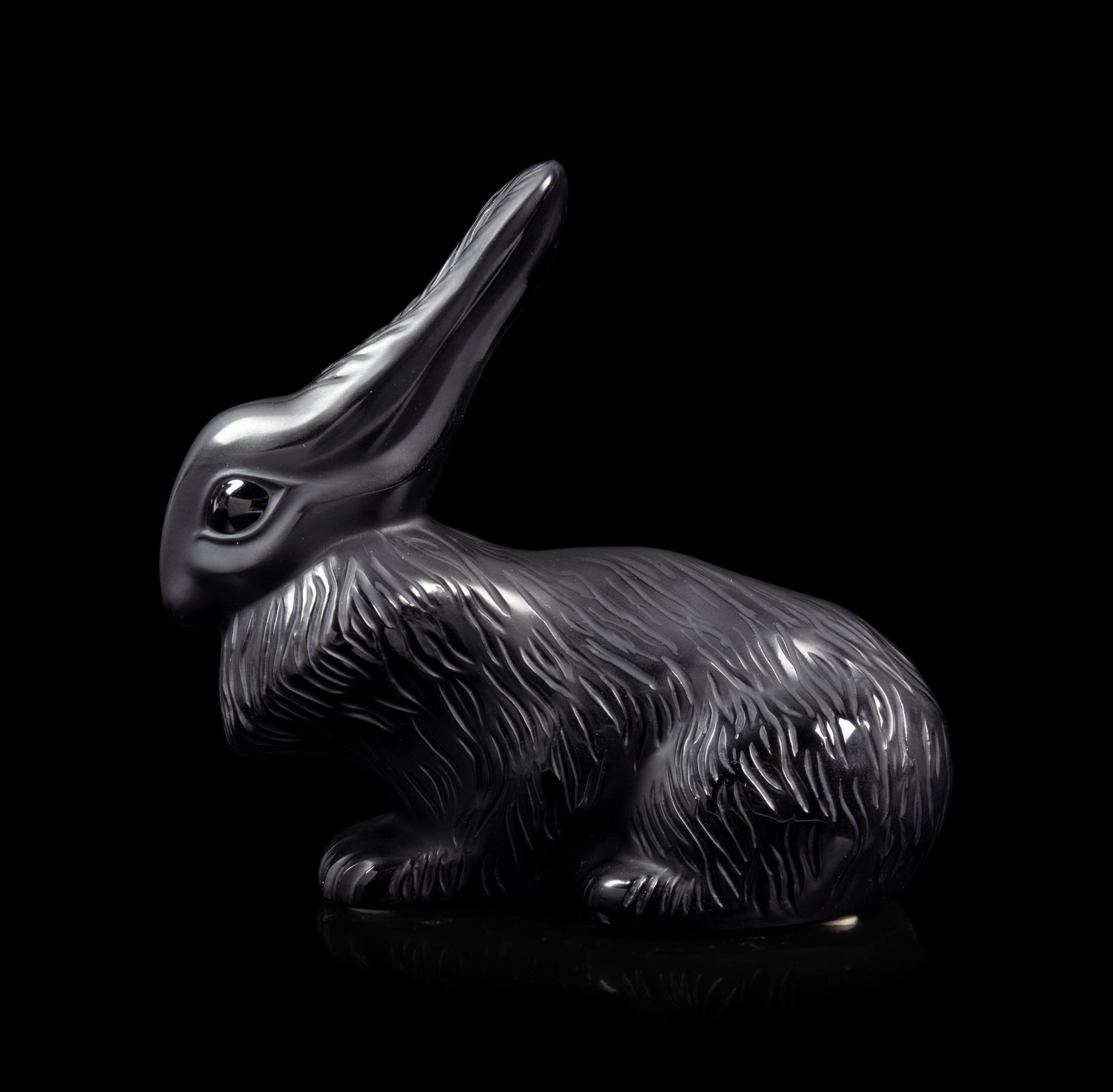 A Lalique Cesar Rabbit Sculpture