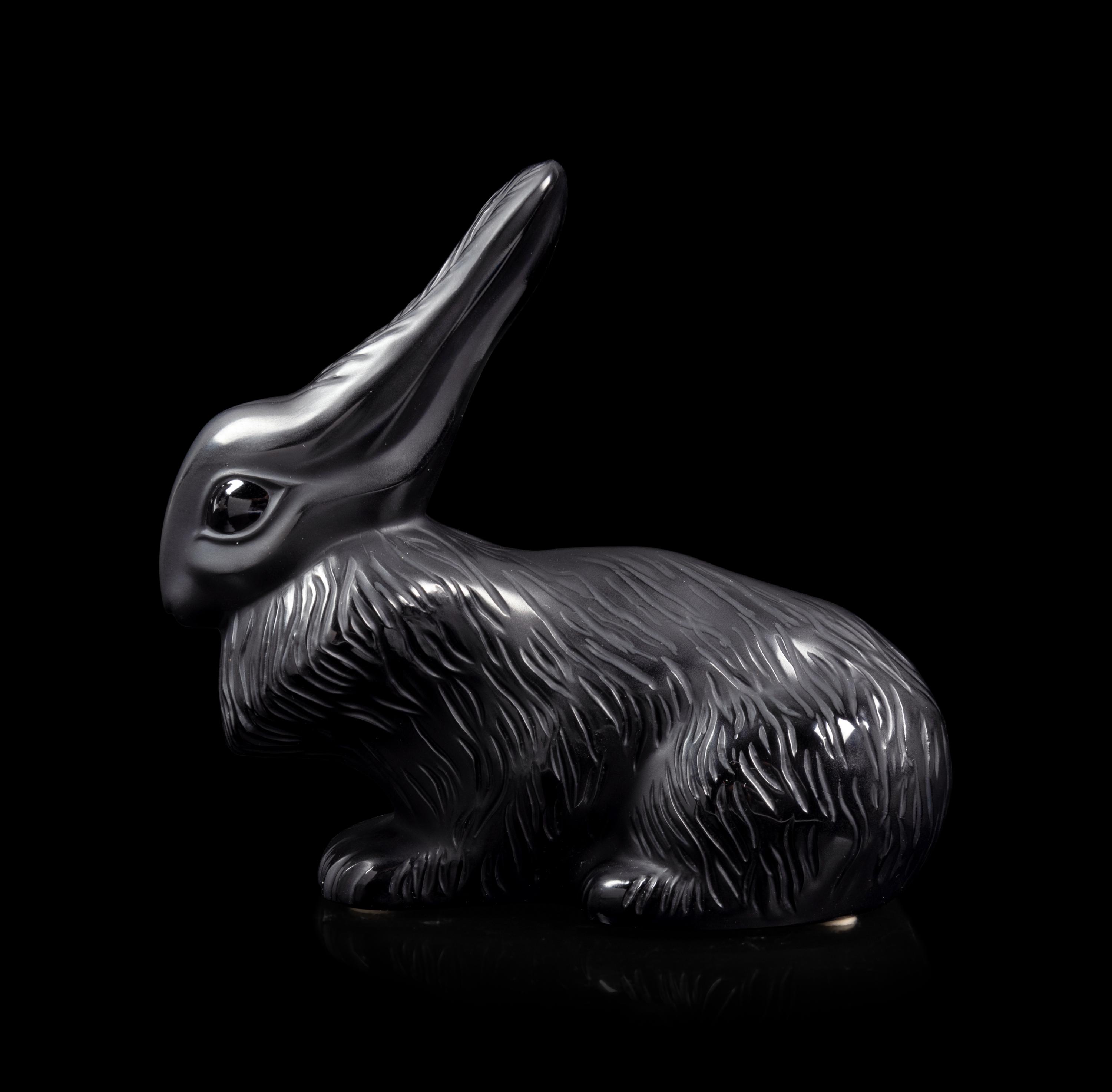 A Lalique Cesar Rabbit Sculpture