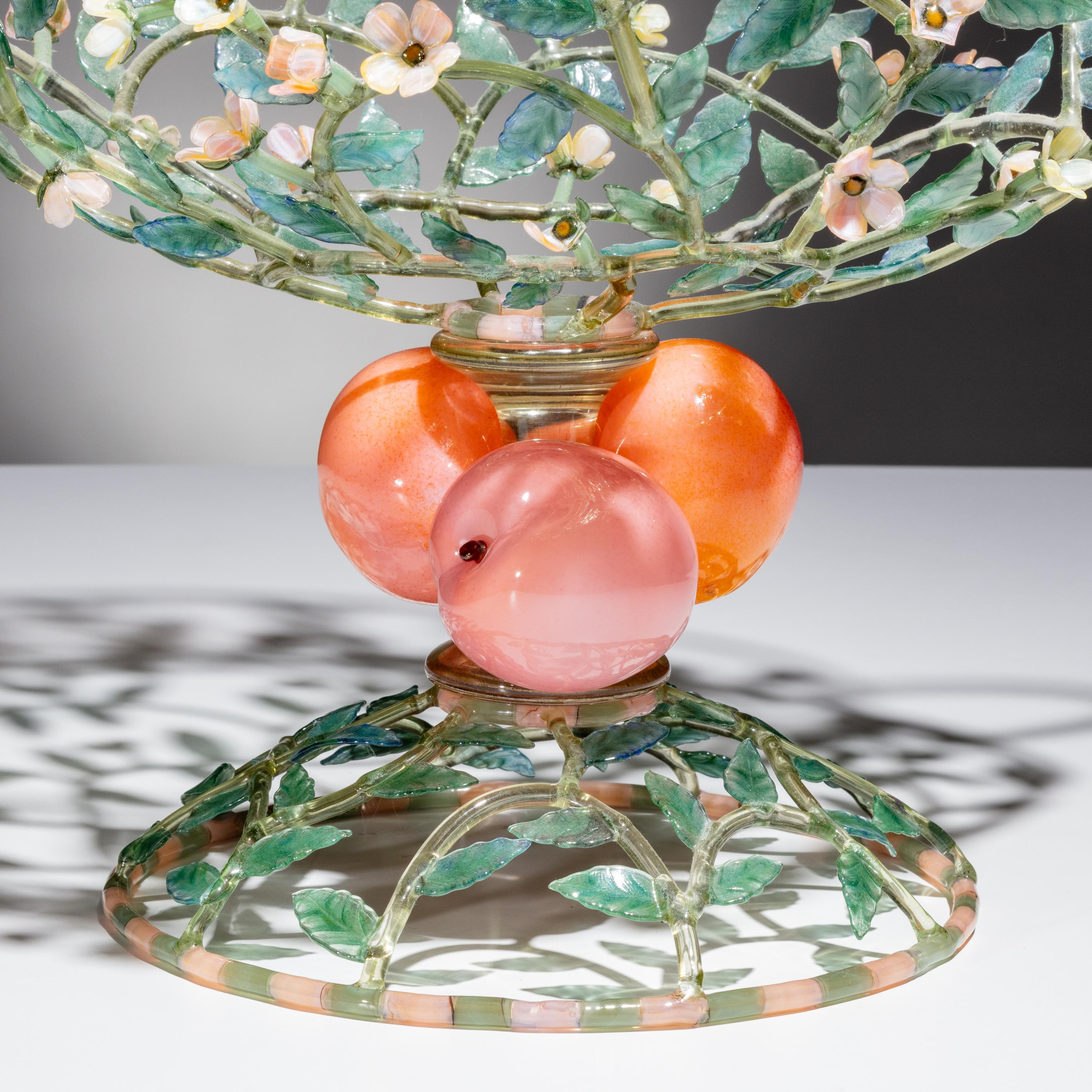 Kari Russell-Pool (American, b. 1967) — Peach Cluster Trophy from the Wish Bowl series