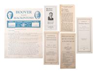 [POLITICS]. A large group of political ephemera from the 1920s-1940s.