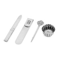A Federico Buccellati Sterling Silver Bookmark and Associated Silver Items