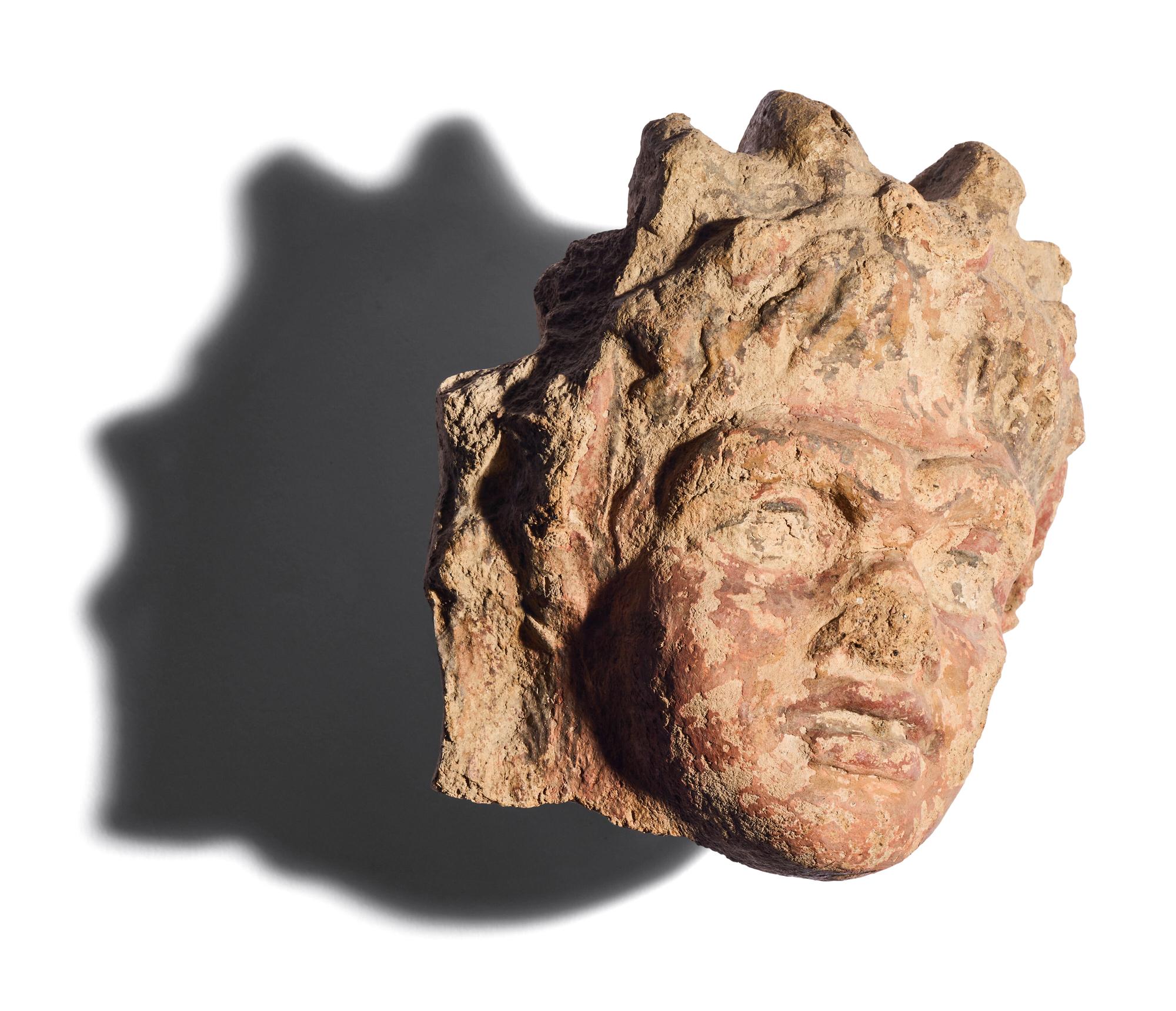 Two Etruscan Terracotta Antefix Fragments