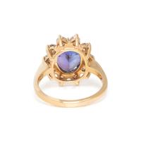 TANZANITE AND DIAMOND RING