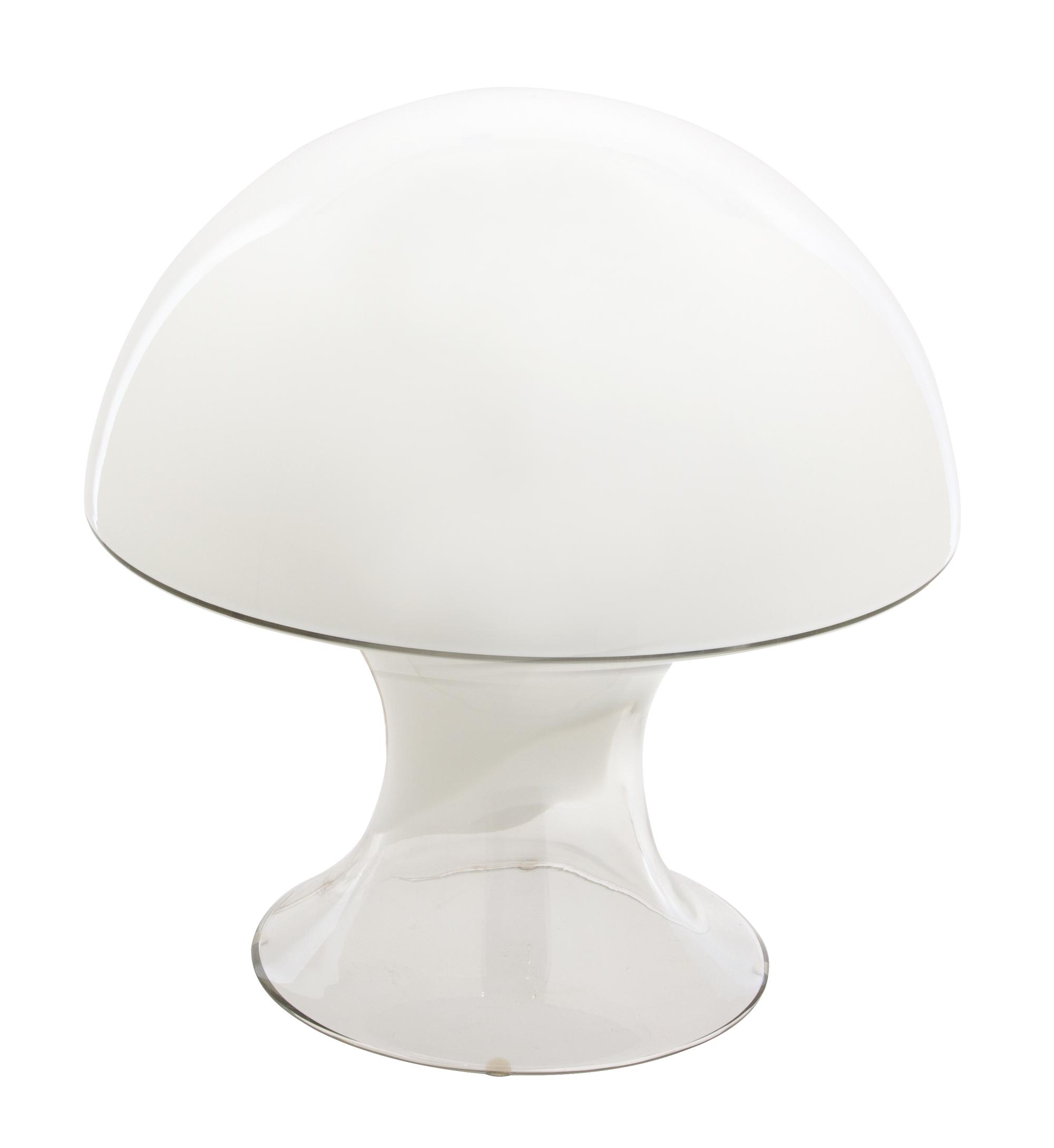 A Mid-Century Gino Vistosi Murano Glass Mushroom Table Lamp Height 14 x diameter 14 inches. — 20TH CENTURY