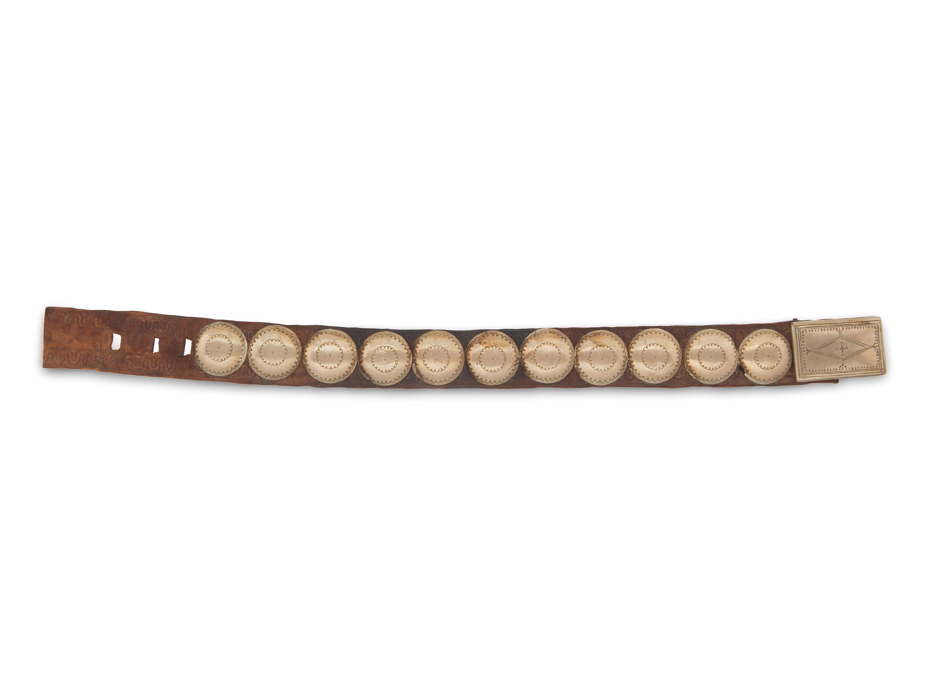 Southern Plains German Silver Concha Belt